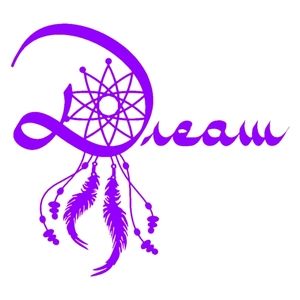Purple 6Wx5.5H Dream Catcher Premium permanent vinyl decal